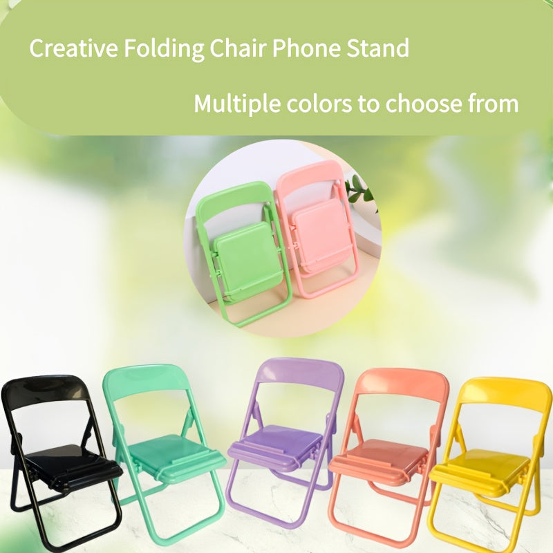 Portativ Egiluvchi Stul Uskunasi, Mini Egiluvchi Stul Telefon Uskunasi, Stol Ustidagi Stul Telefon Tayoqchasi, Yaratijiy Smartfon Qo'llab-quvvatlash