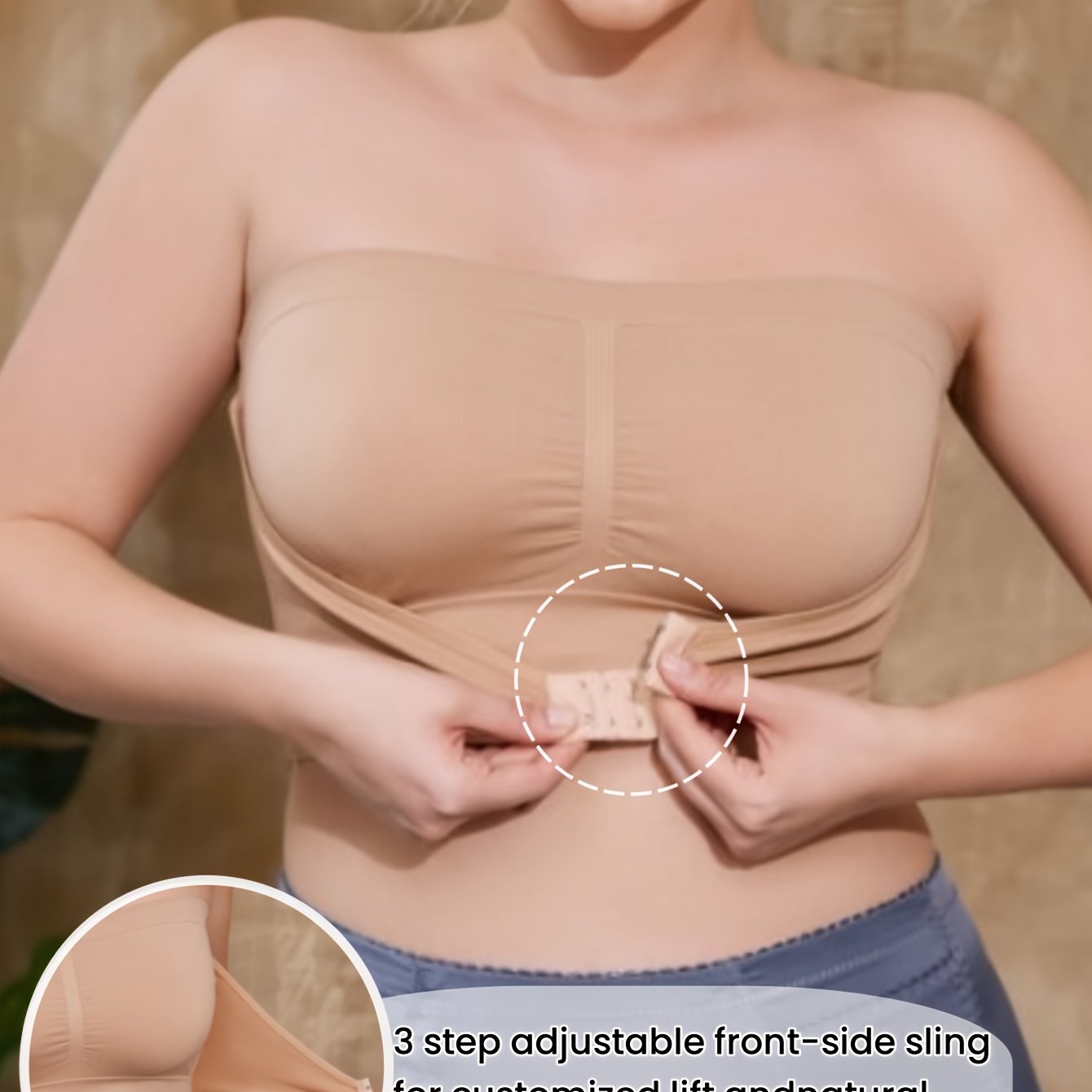 Women's Wireless Sports Bra Breathable Seamless Plus Size Adjustable Closure