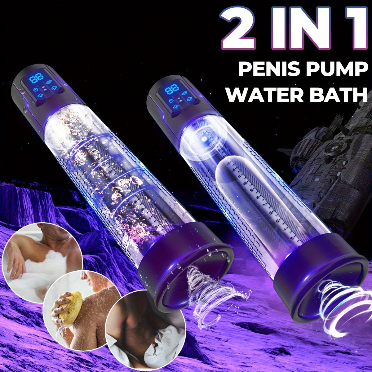 Male Electric Penis Pump Vacuum Pump with 4 Training Modes and 3 Suction Levels