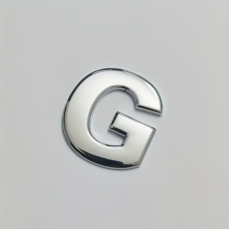 Moslashtiriladigan Kumush 3D Metall Avtomobil Emblemasi Katta Harf Raqami Zink Alloy Tashqi