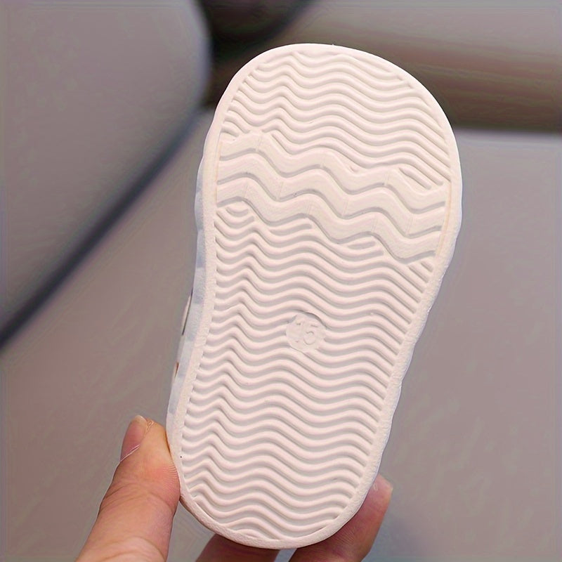 Zapatillas de lona de bebé para niños y niñas, microfibra, cuero sintético, antideslizantes, para interior y exterior, primavera y otoño