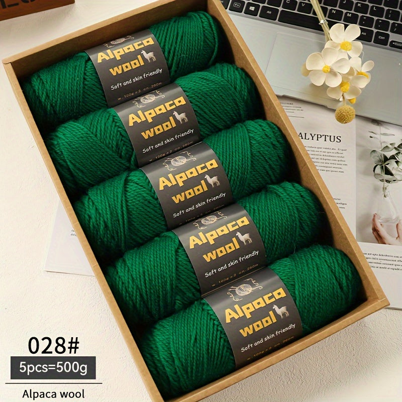 Multicolored Alpaca Wool Yarn 500G Thick Knitting Needles for Autumn Winter Projects