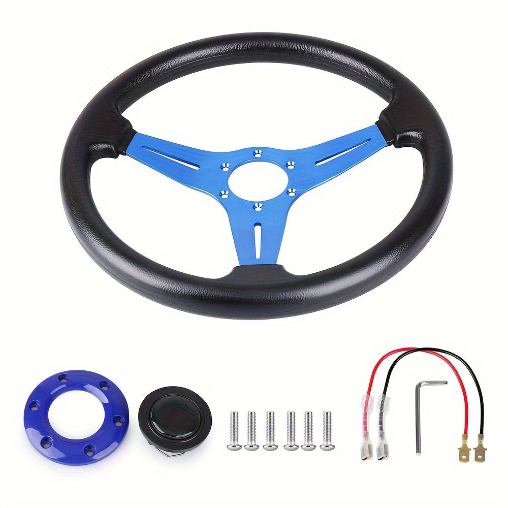 Volante de carreras Performance Deep Dish de 350mm para vehículos deportivos JDM