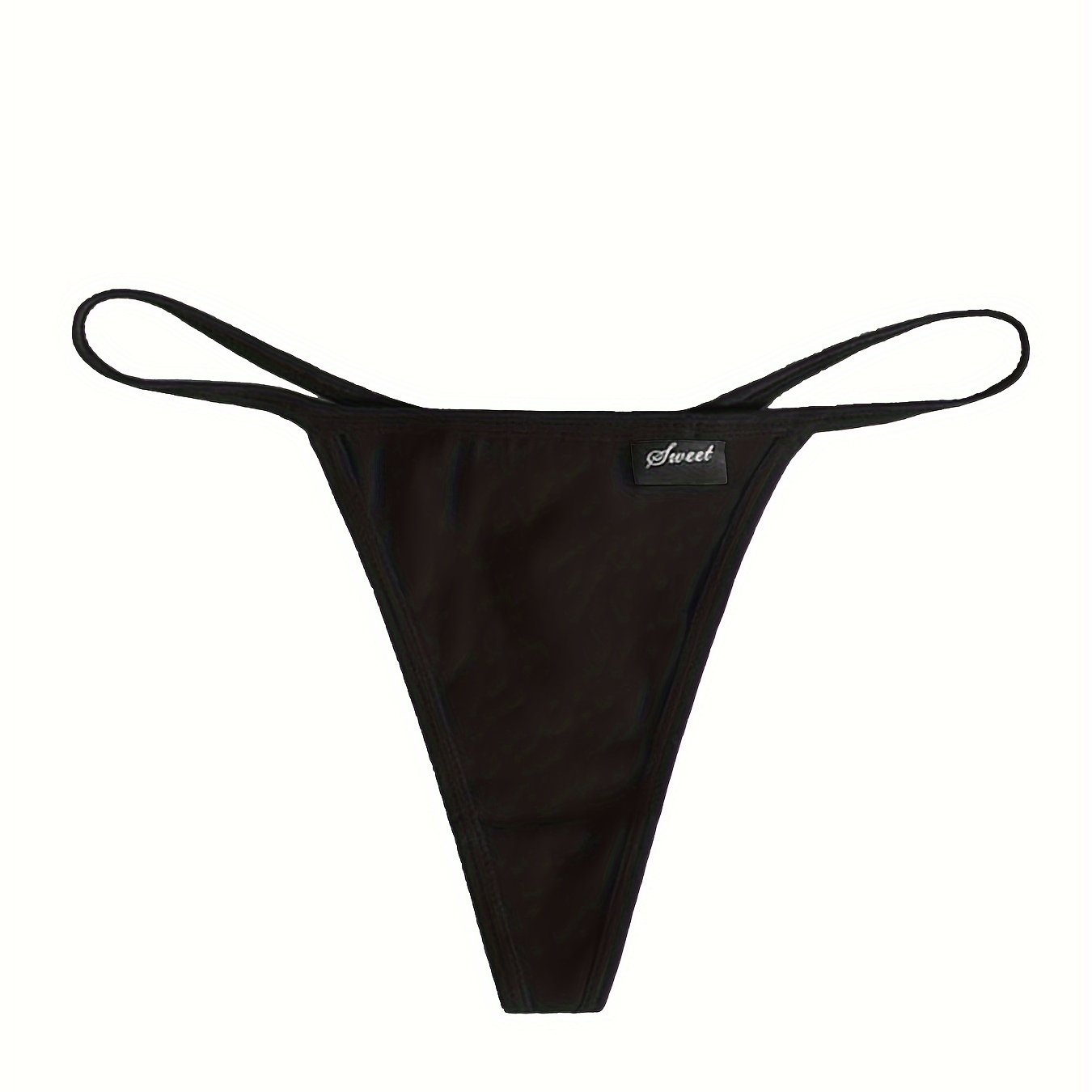 Plus Size Women's White Thong Panties with Soft Stretch Fabric and Drop Waist