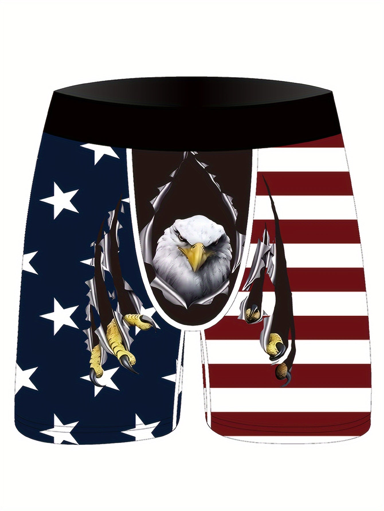 Erkaklar uchun 3 ta to'plam, patriotik multfilm printli boxer shortlar, 95% polyester va 5% elastan aralashmasidan tayyorlangan, biroz cho'ziluvchan to'qima. Har mavsumda kiyish uchun nafas oladigan va engil. Ideal uchun