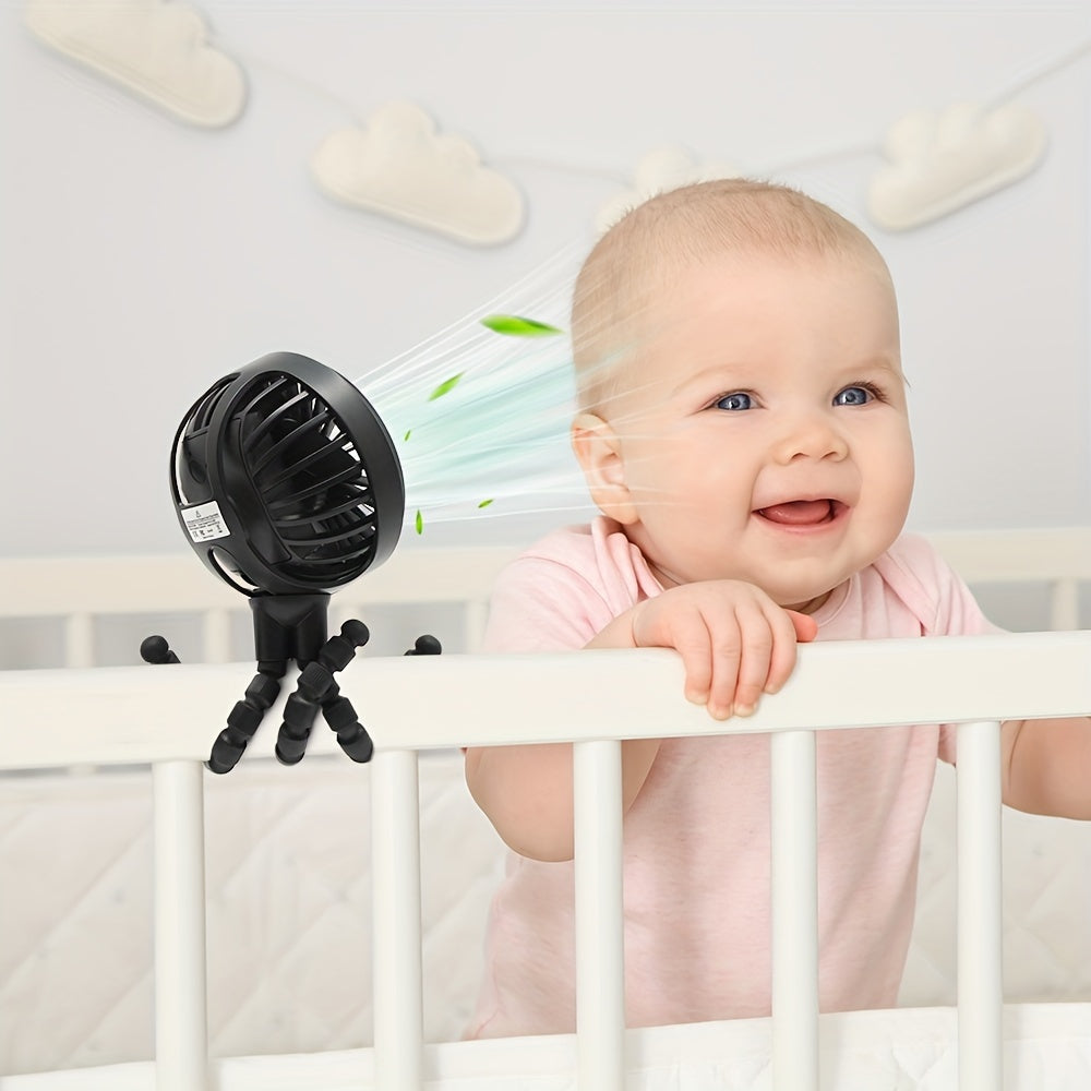 Silicone Personal Wearable Fan USB Rechargeable Portable Handheld Cooler