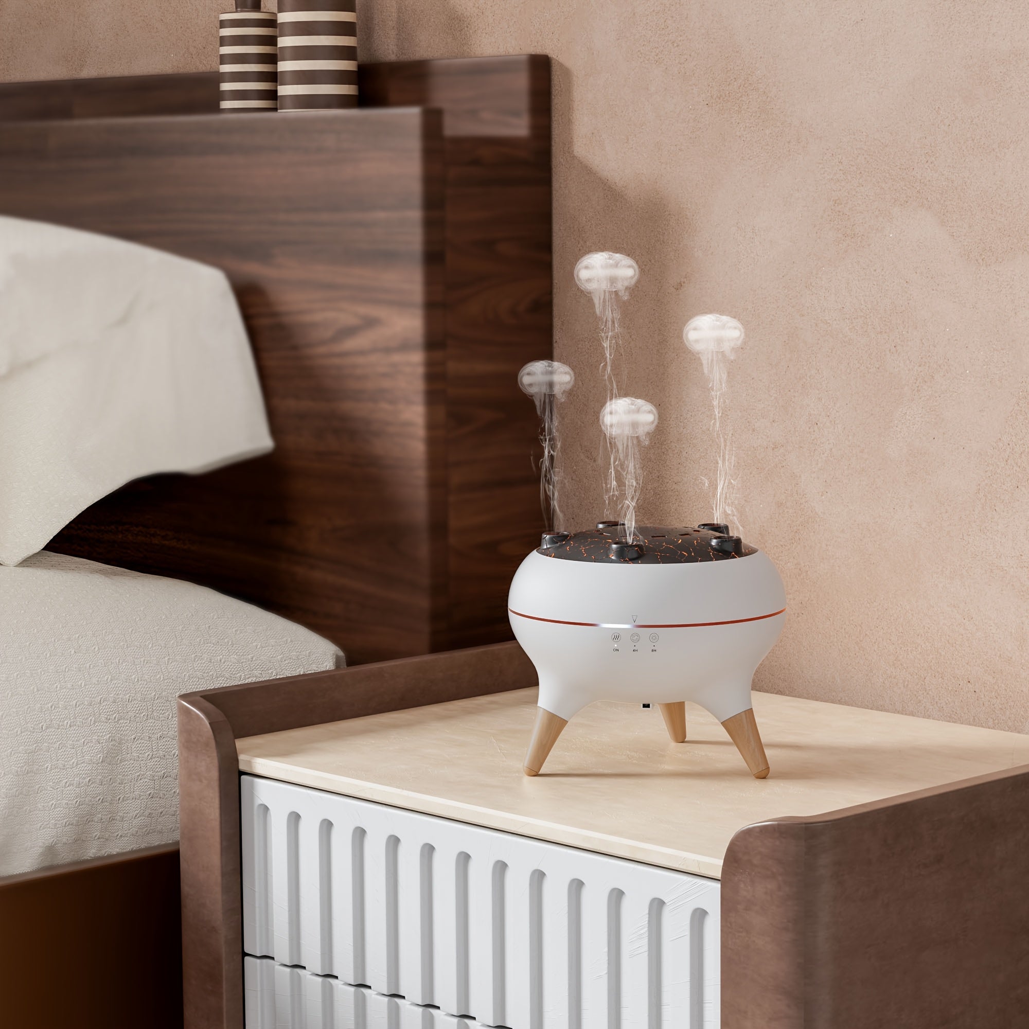 Humidifier with Color Lights and Adjustable Timer for Home Office Use