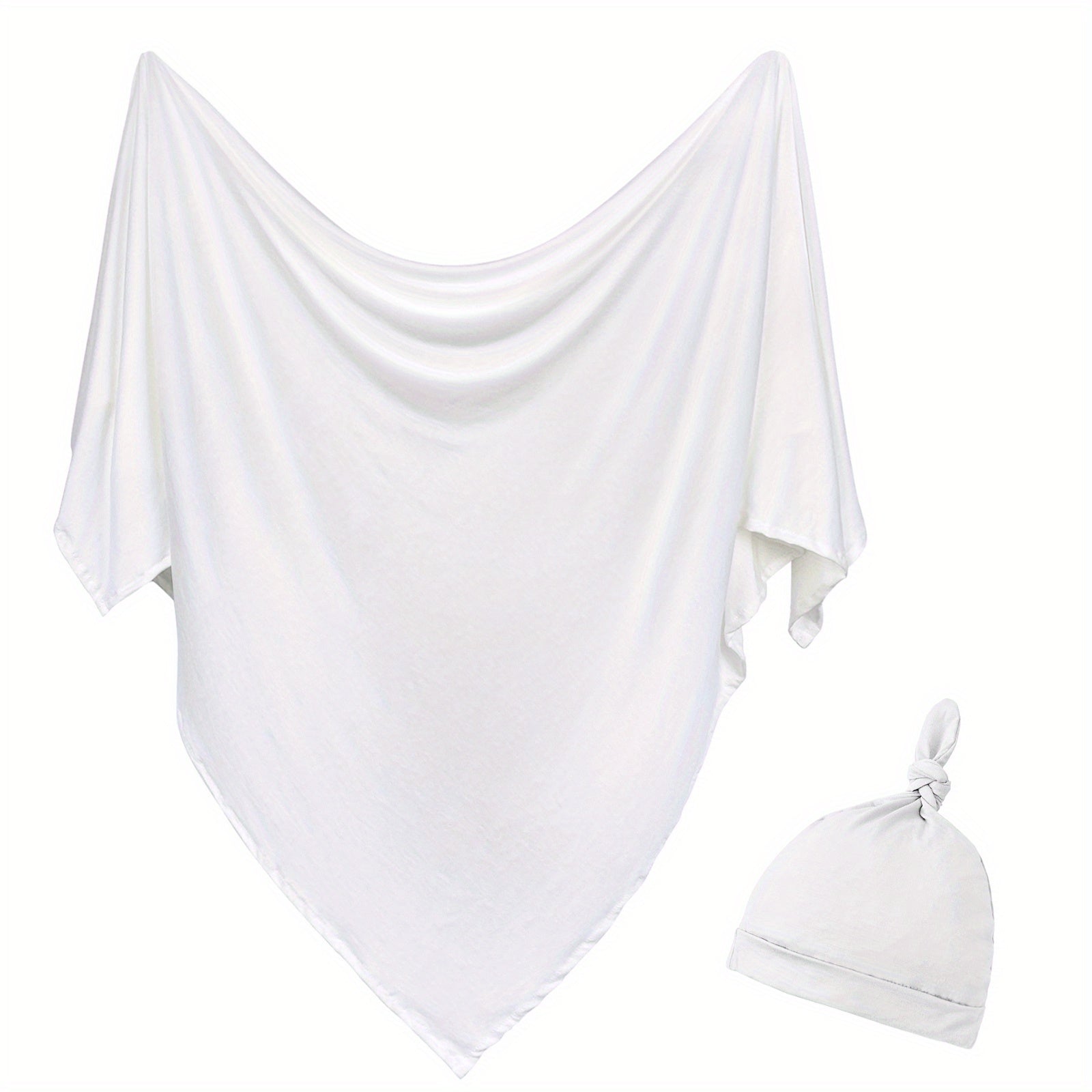 Yangi tug'ilgan chaqaloqlar uchun o'ralgan ko'ylak va shlyapa to'plami, o'g'il va qiz bolalar uchun.