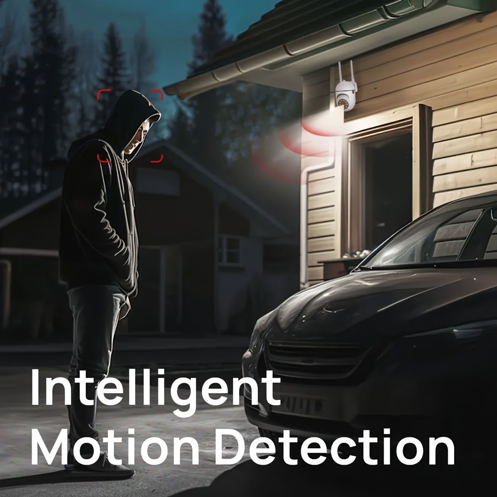 2MP HD WiFi Security Camera with Full-Color Night Vision Two-Way Audio Motion Detection Smartphone Compatible