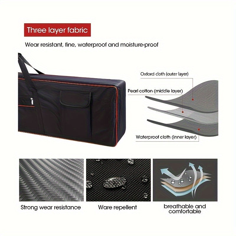 Electric Piano Gig Bag for 61/76/88 Keys Oxford Cloth Double Shoulder Straps