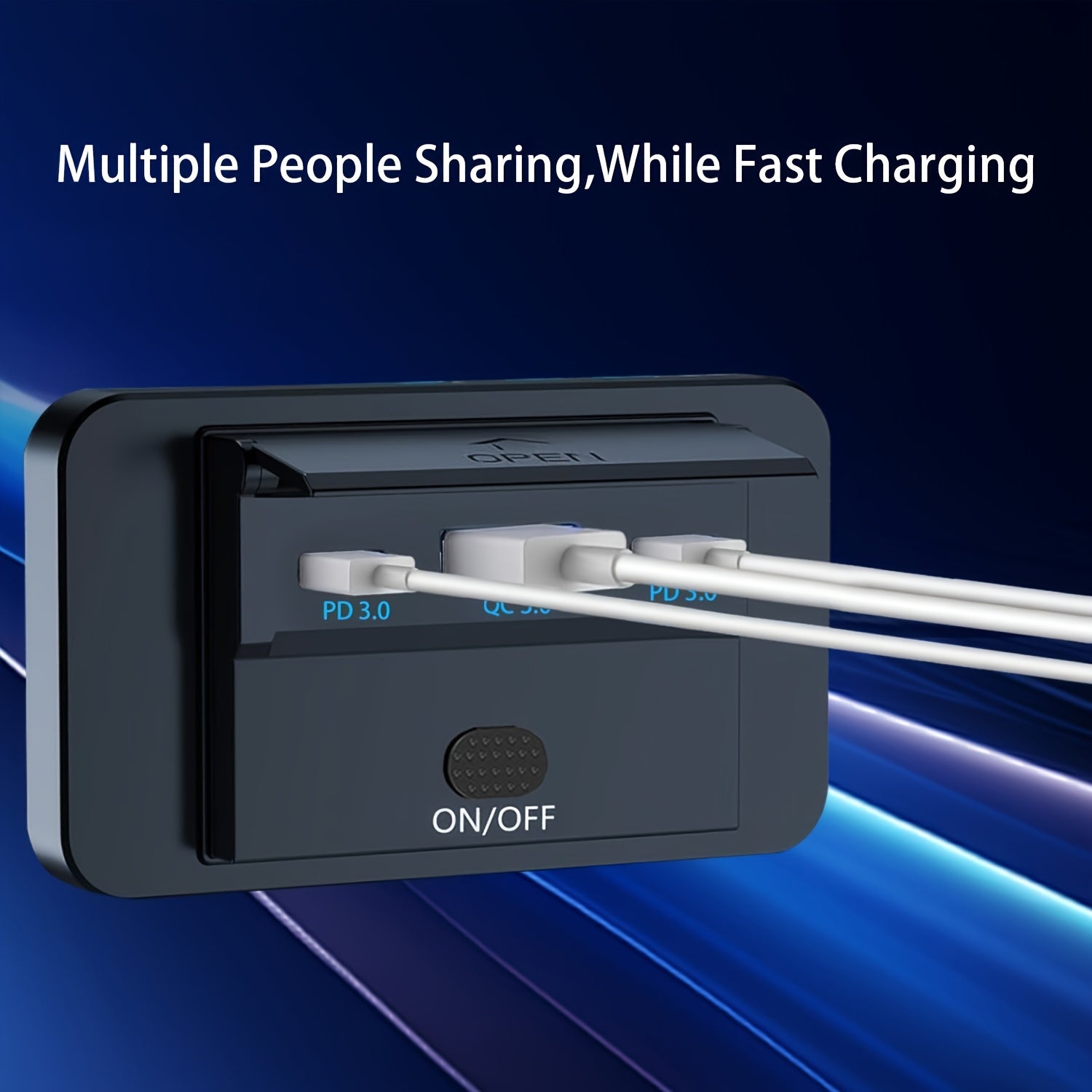 Ko‘p qurilmalik USB avtomobil zaryadlovchi tez zaryadlash uchun rozetka, avtomobillar, RVlar, qayiq uchun