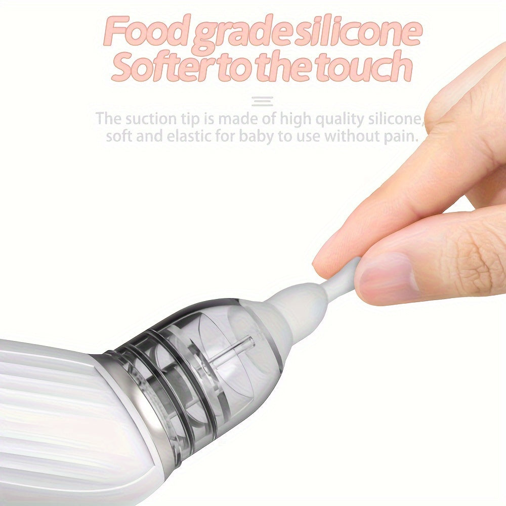 Portativ dizaynga ega, uch tezlikda sozlanadigan, jim ishlaydigan, orqaga oqimni simulyatsiya qiluvchi xususiyatga ega elektr burun aspiratori va 2 xil silikon boshlar bilan birga.