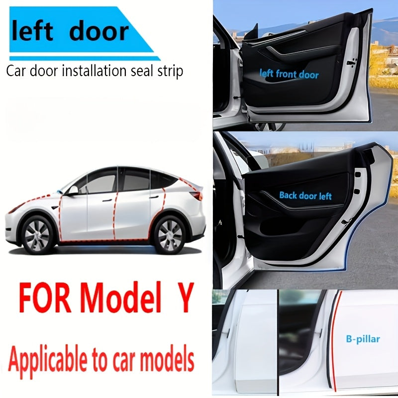Car Door Seal Strip Rubber Noise Insulation Waterproof Shock Absorption Gasket