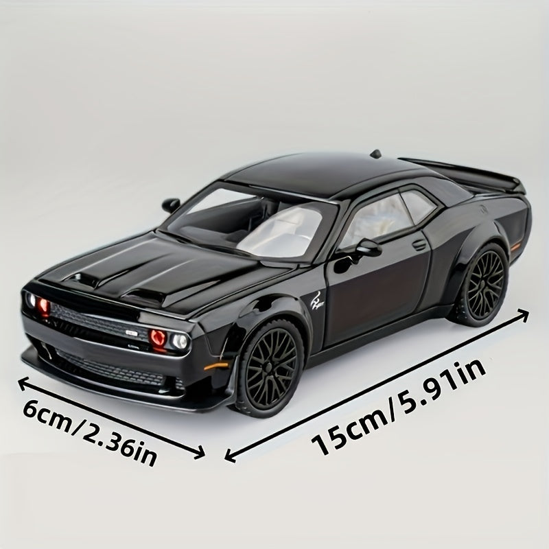 Black Diecast Metal Sports Car Model with Sound and Light for Kids Age 3+