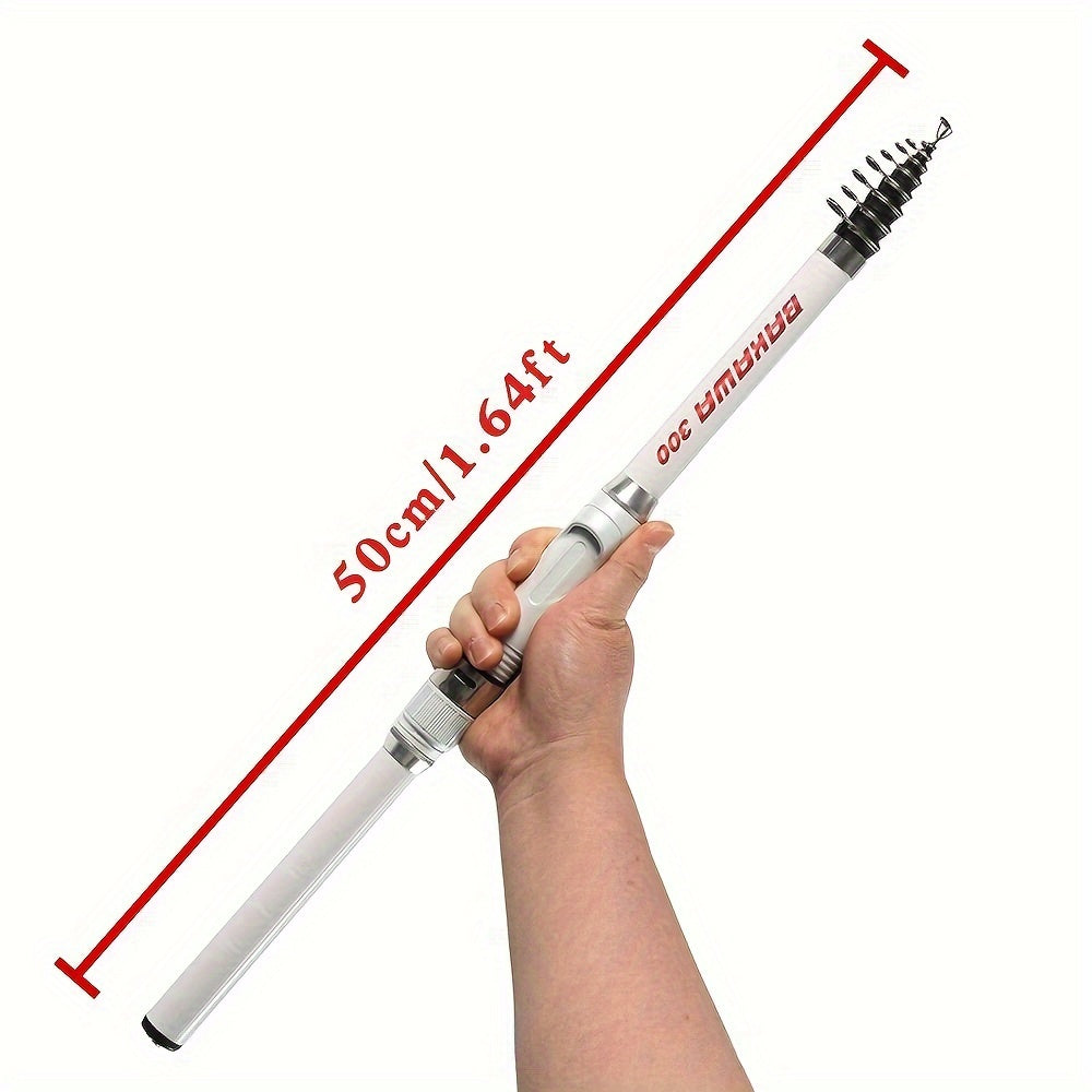 Telescopic Fishing Rod 3M Ultra Light Fiberglass Spinning Carp Feeder Adult White