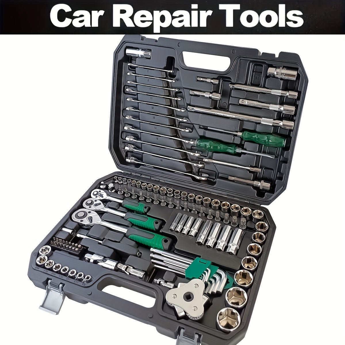 Juego de herramientas de acero de 46/121/150/216 piezas para el hogar, garaje, coche, motocicleta, bicicleta