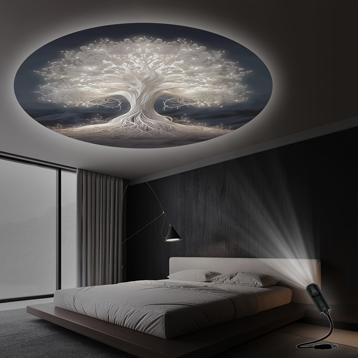 Tree of Life LED Night Light USB Powered Dimmable 360° Rotatable Bedroom Decor
