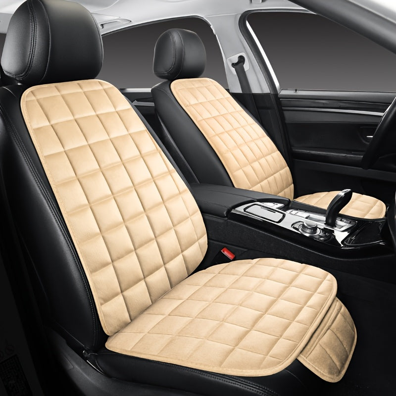 Car Seat Cushions Set for Autumn Winter Soft Plush Memory Foam
