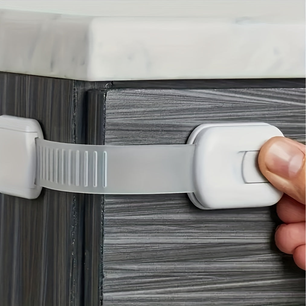 Baby Safety Cabinet Locks 6 or 12 Pack Childproof Drawer Fridge Oven Lock White