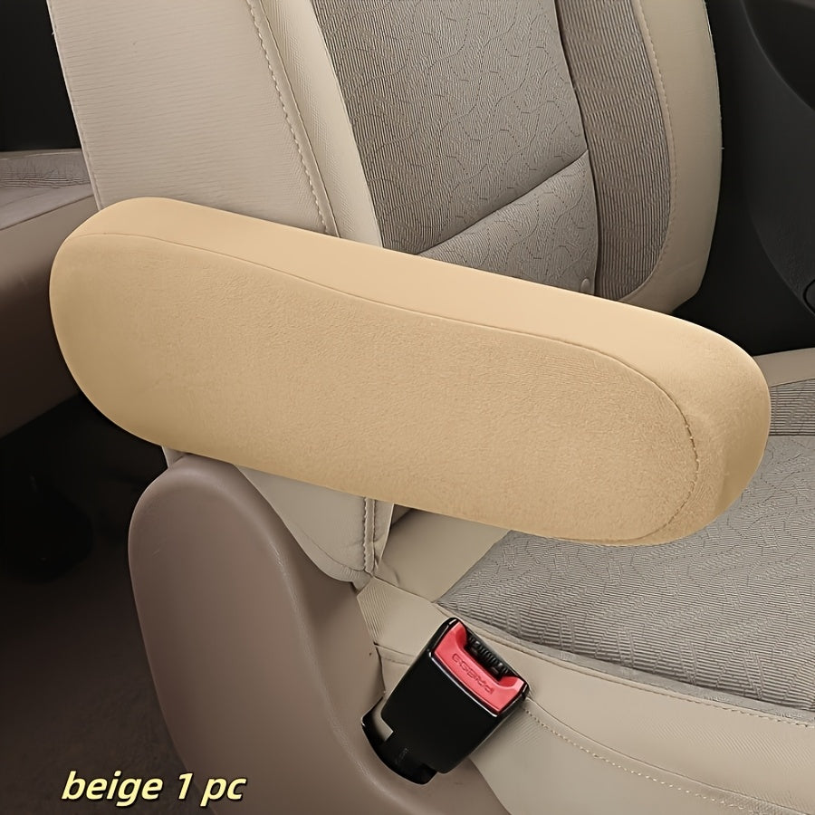 Universal Fit Car Armrest Cover Elastic Dustproof Wear-Resistant Seat Protector Black Grey Beige