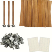 40 Pieces Wooden Candle Wicks 12.95cm Smokeless DIY Candle Making