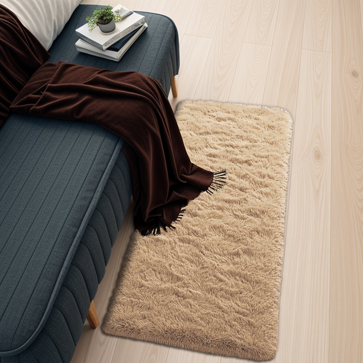 Yumshoq gradient rangli shaggy maydon, polyester maydon yashash xonasi, yotoqxona, divan, yotoq yonida, bay window uchun, mashinada yuvish mumkin, turli o'lchamlarda mavjud