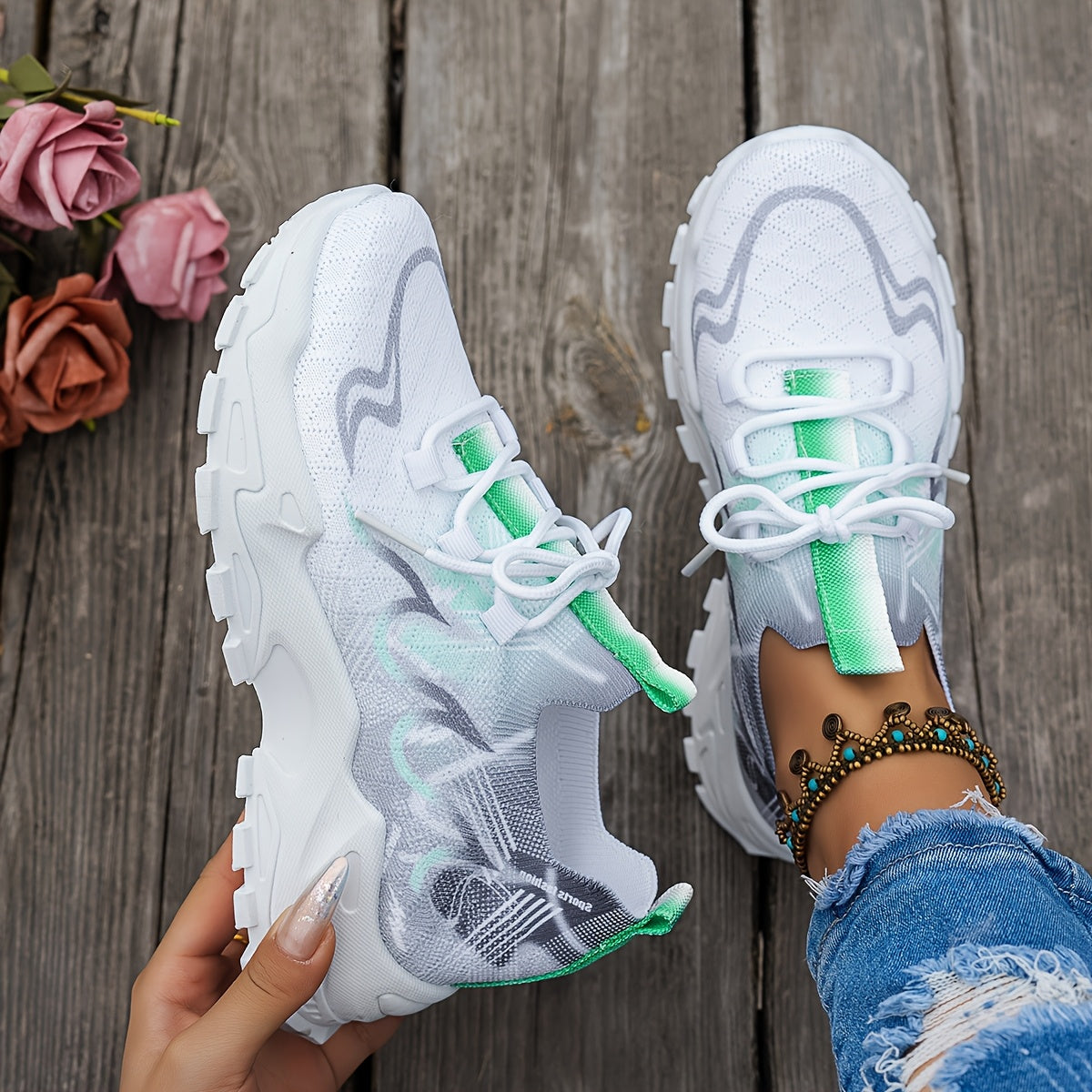 Women's Knit Casual Sneakers for Fashion and Comfort