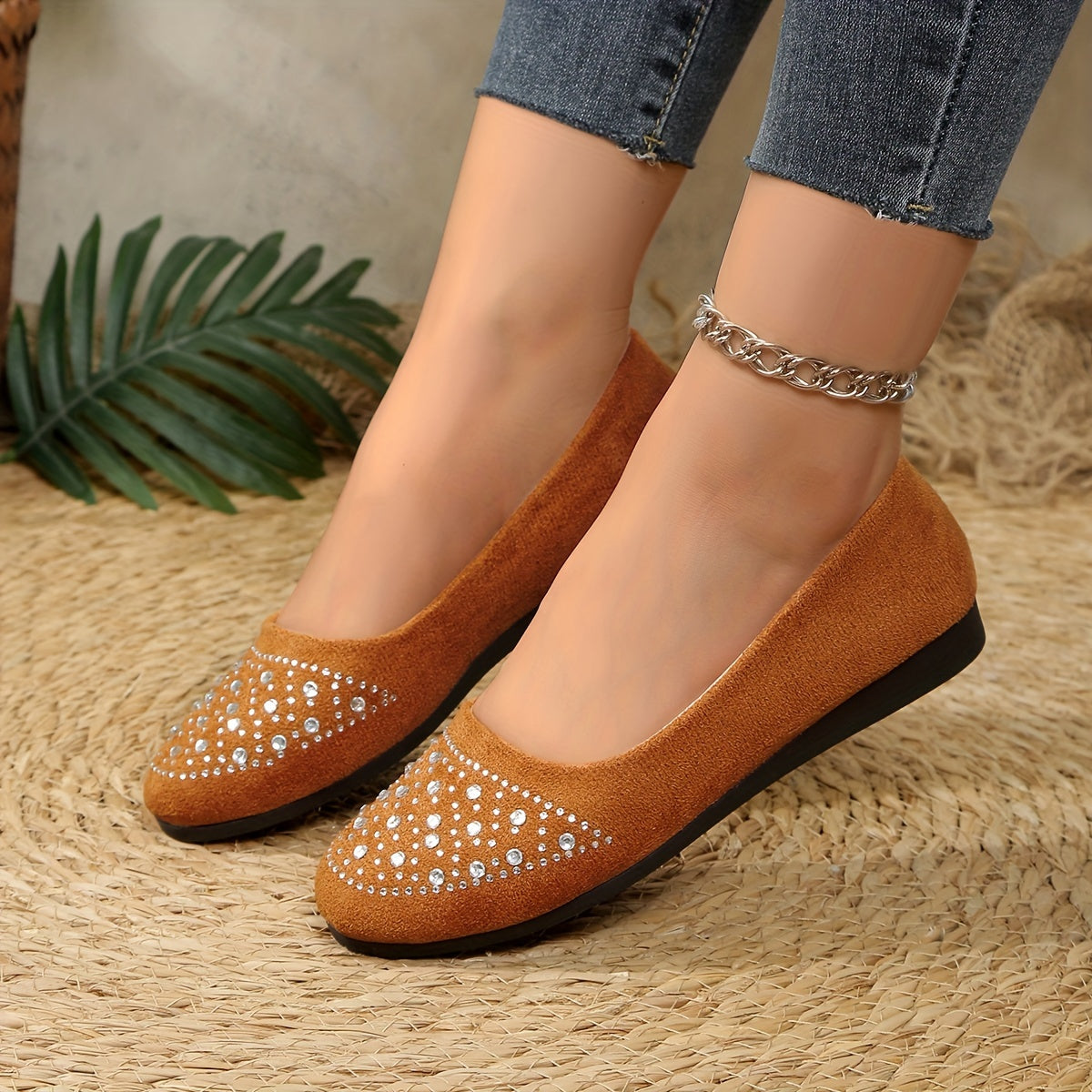Women's Flat Shoes Leather Comfortable Everyday Wear