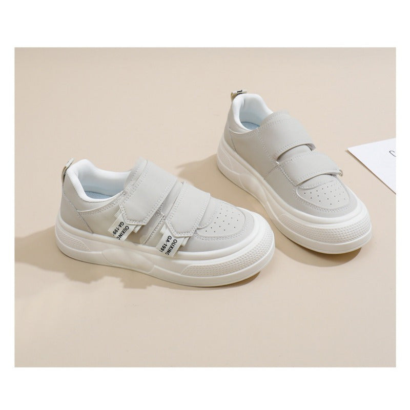 Women's White Sneakers Spring Thick Sole Athletic Casual Shoes
