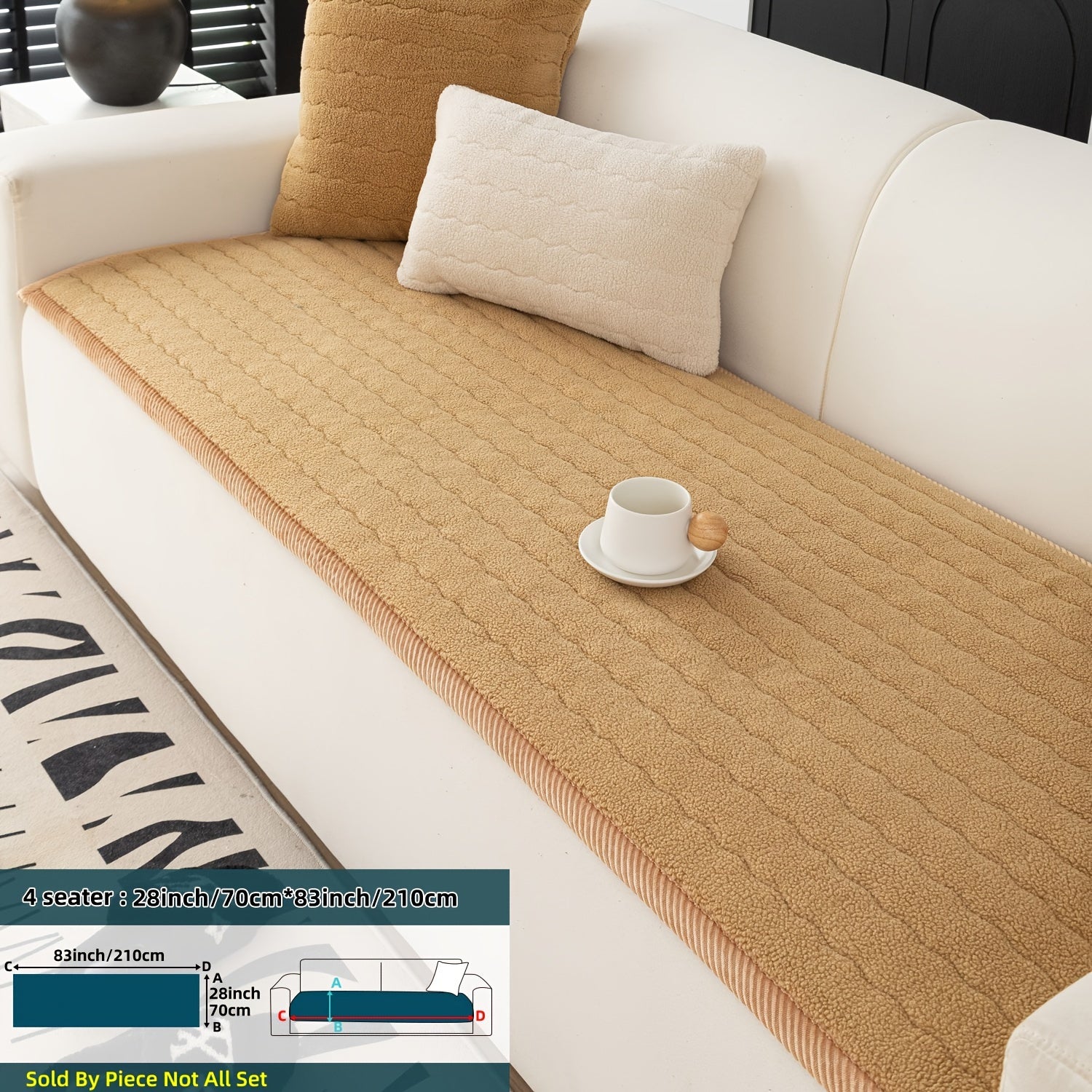 Bohemian Style Washable Pet-Friendly Non-Slip Sofa Cover for Living Room and Office