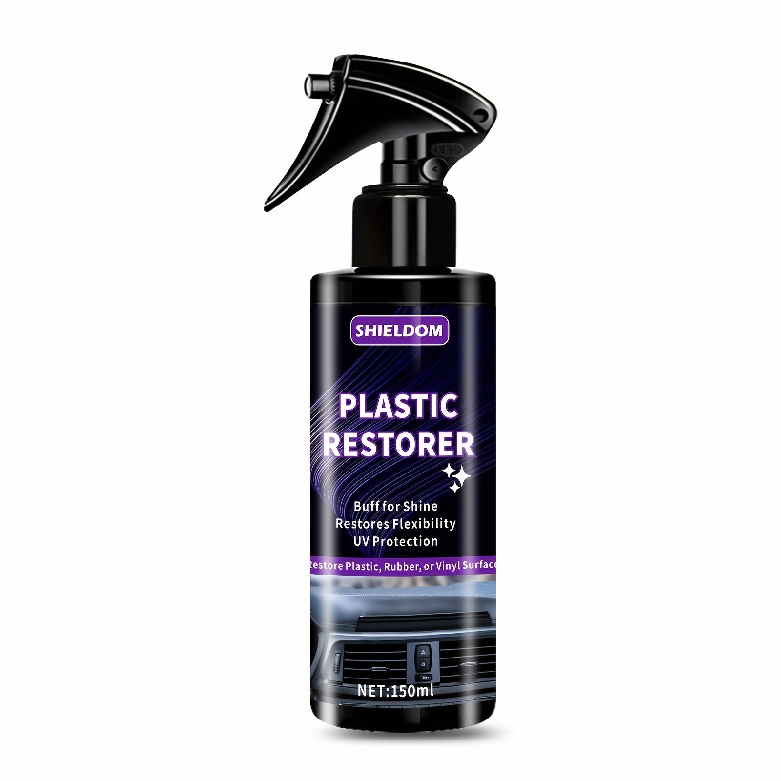 Plastic Restorer Spray for Car Interior Dashboard and Seat Cleaning 5oz