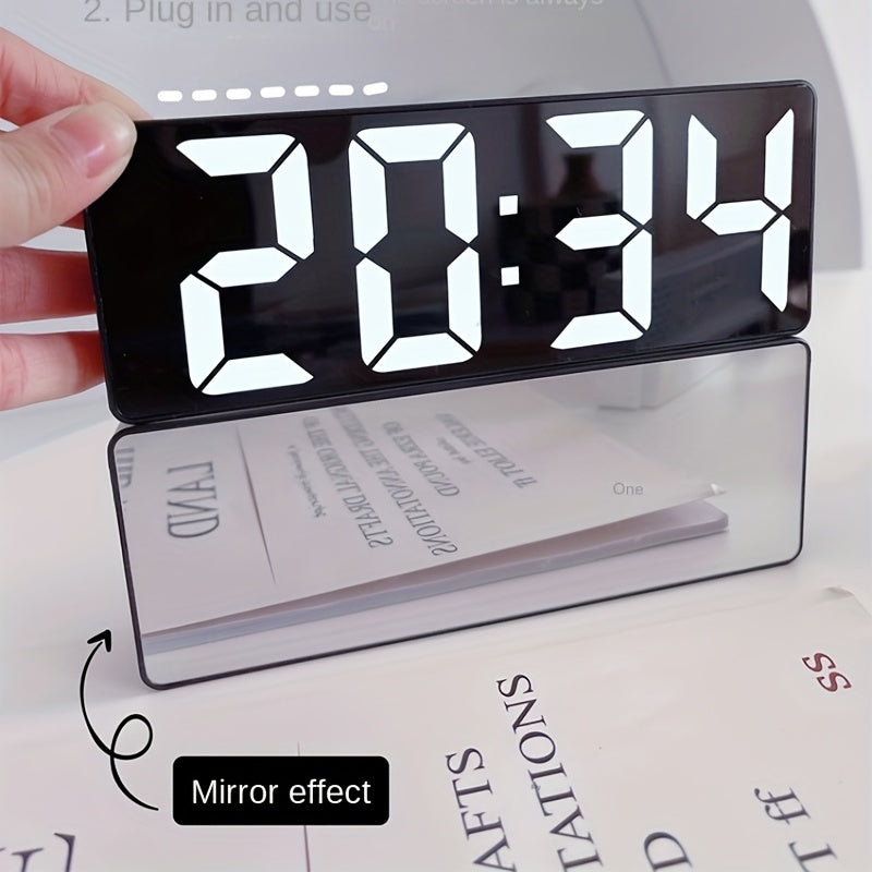 Digital LED Alarm Clock with Temperature Display and Adjustable Brightness