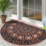 Semi-Circular Front Door Mat, Durable, Non-Slip, Stain-Resistant Entryway Rug