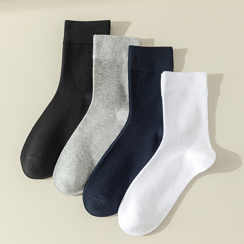 Unisex Cotton Crew Socks 6 Pairs Breathable Sweat-Absorbing Comfortable