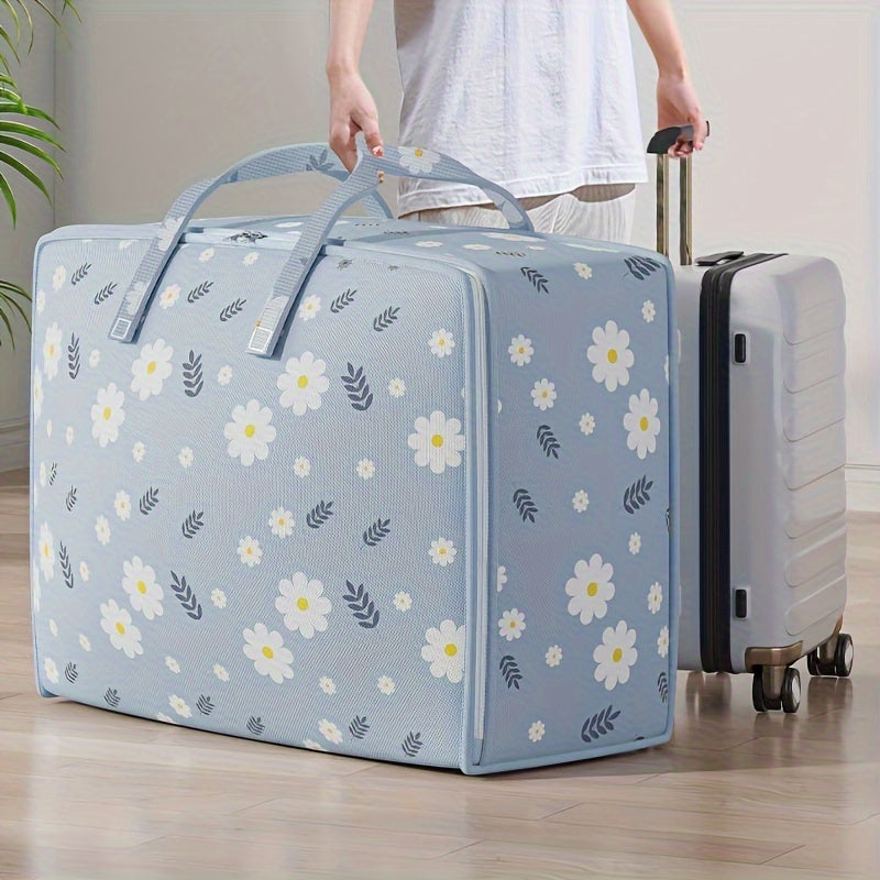 Sayqallashmagan gul dizayni bilan sayohat va uy tashkiloti uchun Daisy kiyimlarini saqlash sumkasi