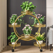 Multi-Layer Iron Flower Stand for Pothos Plants Indoor Outdoor Decor