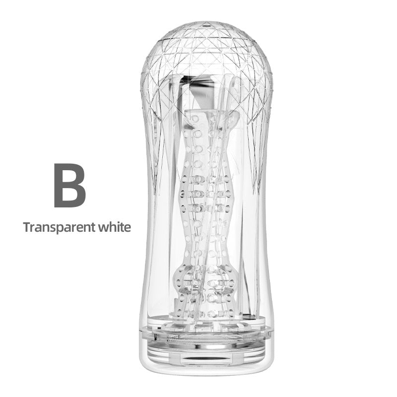 Erkaklar uchun jinsiy o'yinchoq kubi, shaffof silikon, 3D haqiqiy vaginal chidamlilik