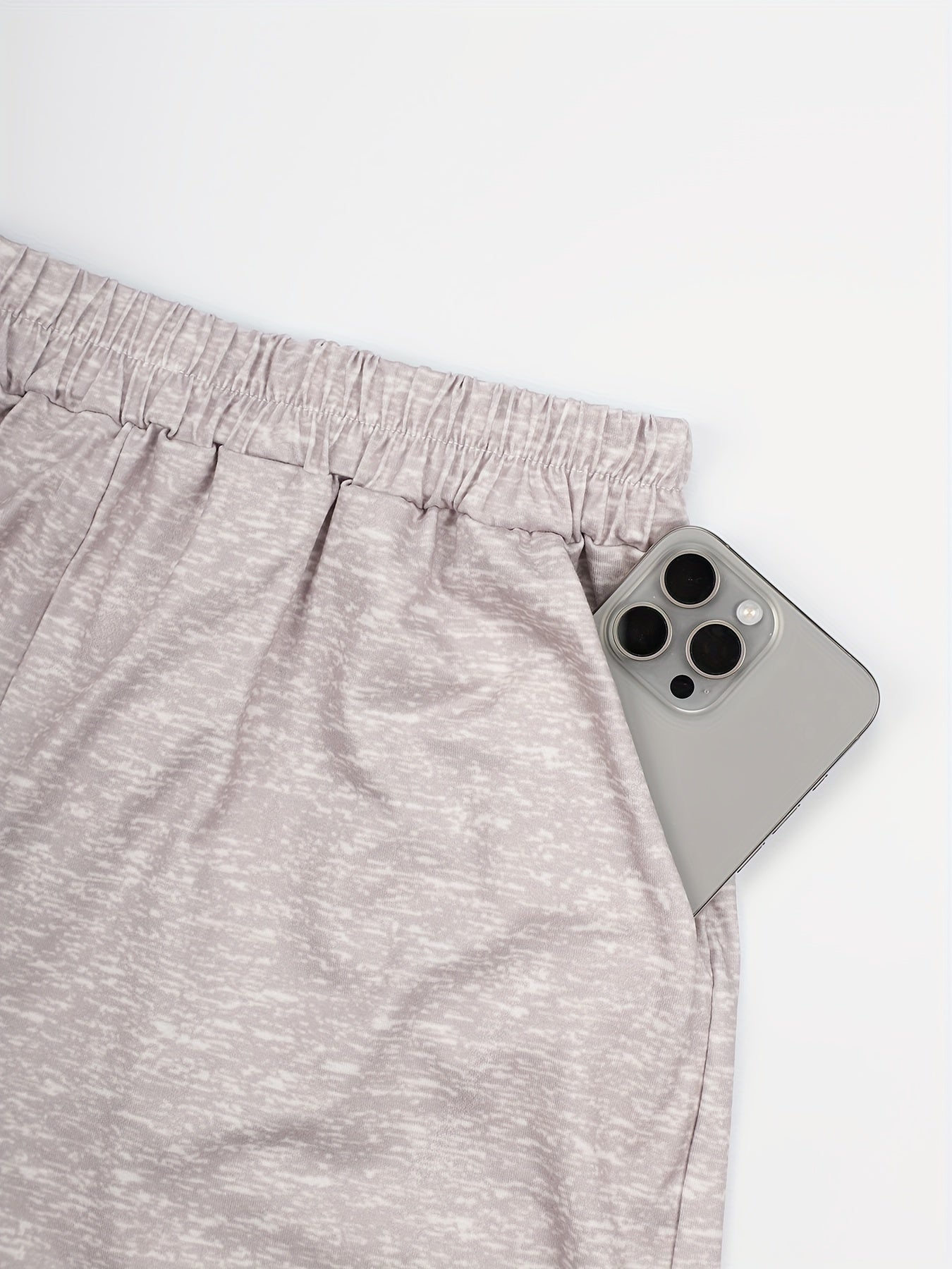 Traje impreso de gran tamaño con bolsillos, tela de punto de poliéster, elegante impresión en toda la prenda