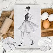 Two Pack Ultra Soft Kitchen Towels, Absorbent Quick-Dry Dish Hand Towels