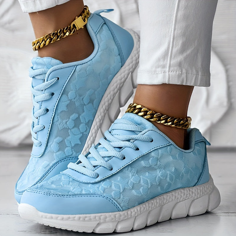 Women's Mesh Lace Sneakers Breathable Lightweight Casual Shoes