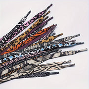 Unisex Polyester Spandex Animal Print Laces for Sneakers Casual Shoes