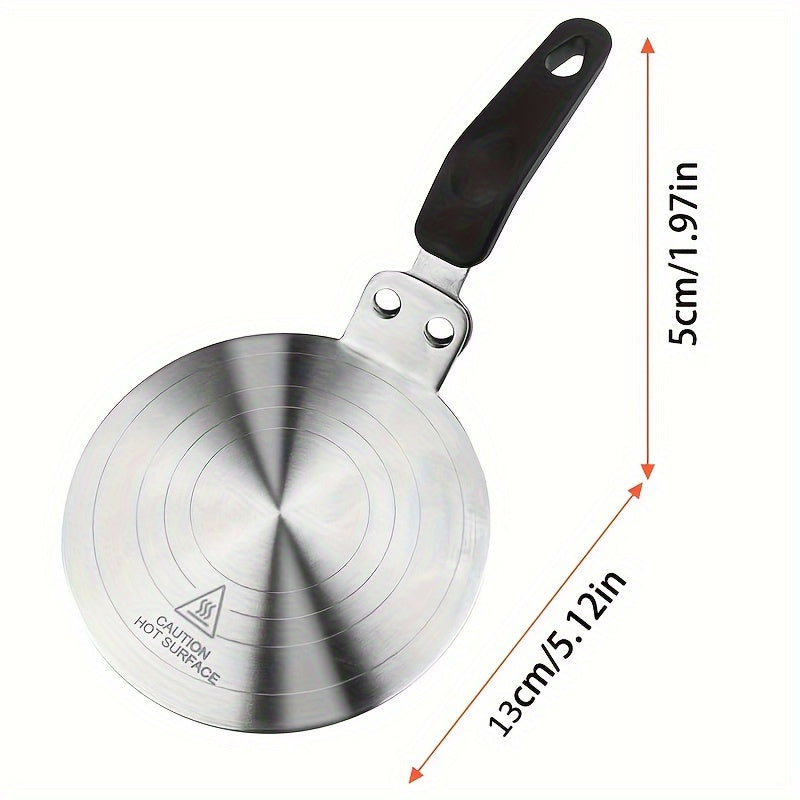 Adaptador de utensilios de cocina por inducción de acero de 13cm para cafeteras y utensilios de cocina