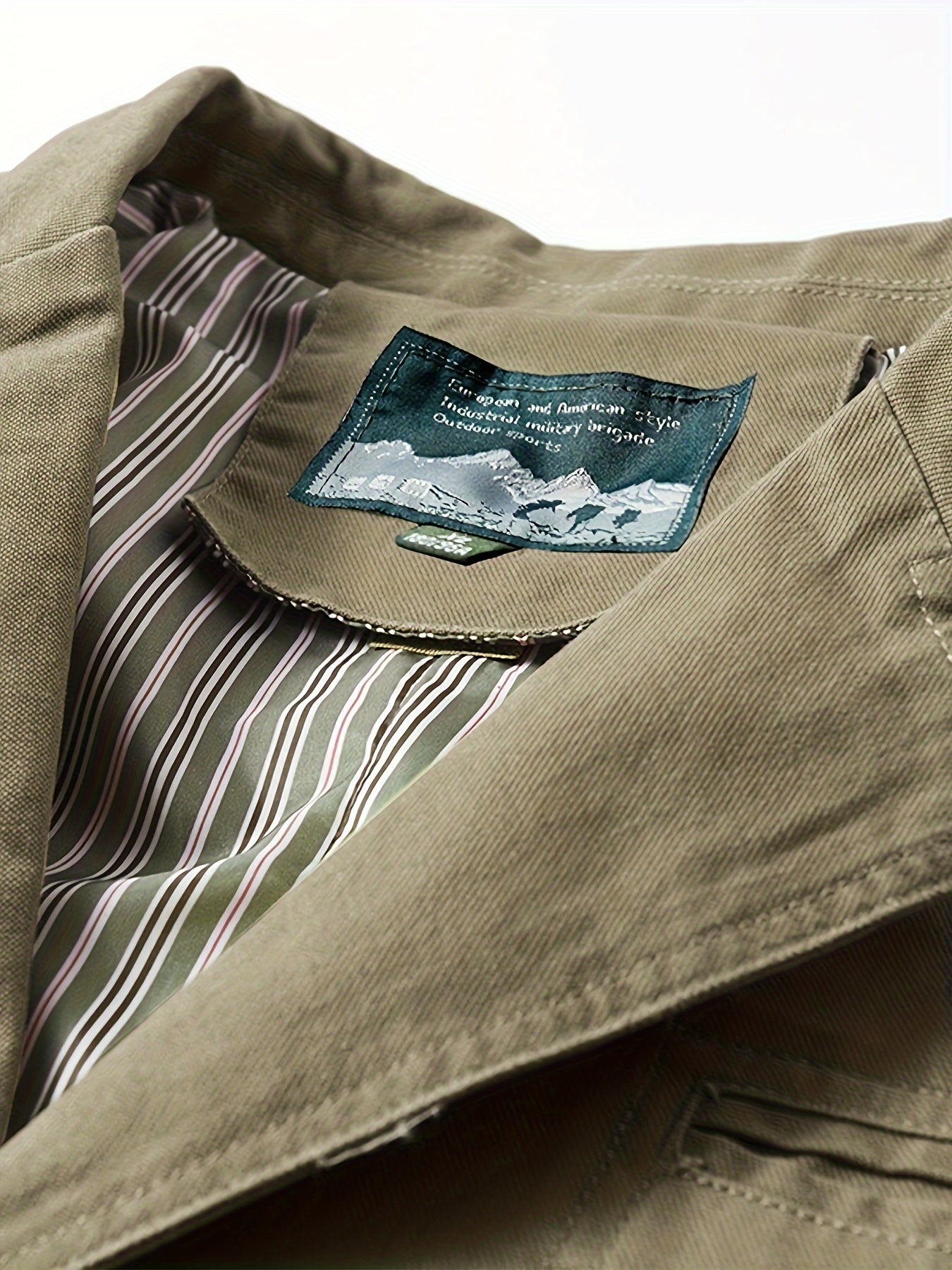 Chaqueta casual de softshell para hombre con blazer de algodón, corte regular, múltiples bolsillos