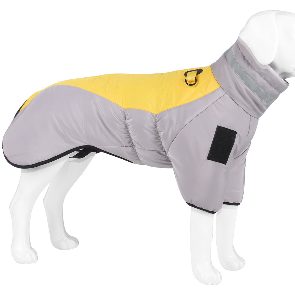Waterproof Winter Dog Jacket with Reflective Material D-Ring for Medium Breeds