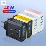 iPhone va Samsung uchun 4 portli 40W tez zaryadlash USB C zaryadlovchi