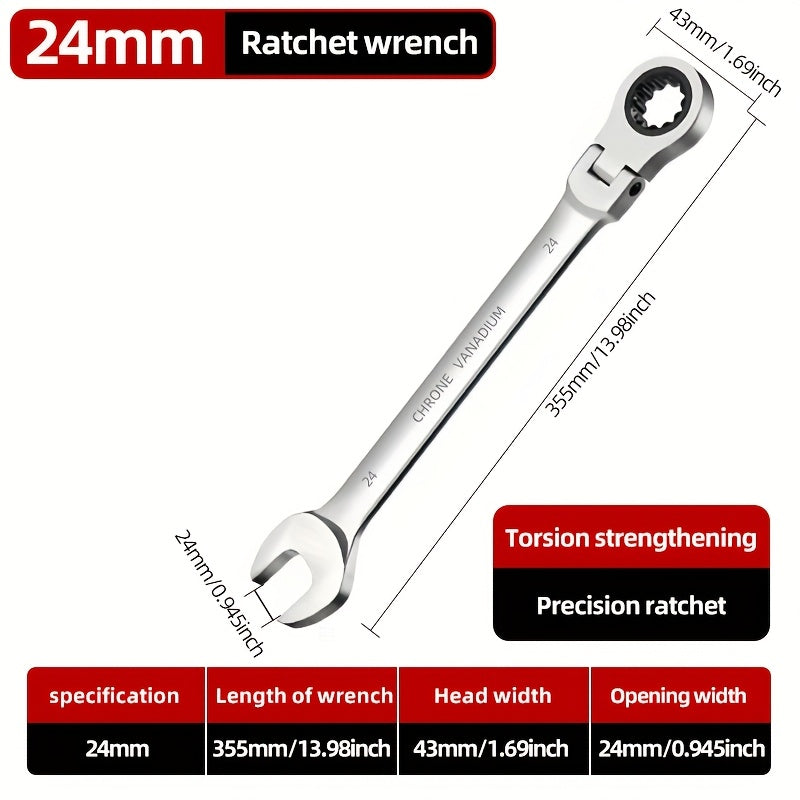 Alloy Steel Double Head Ratchet Wrench Set for Auto Repair and DIY