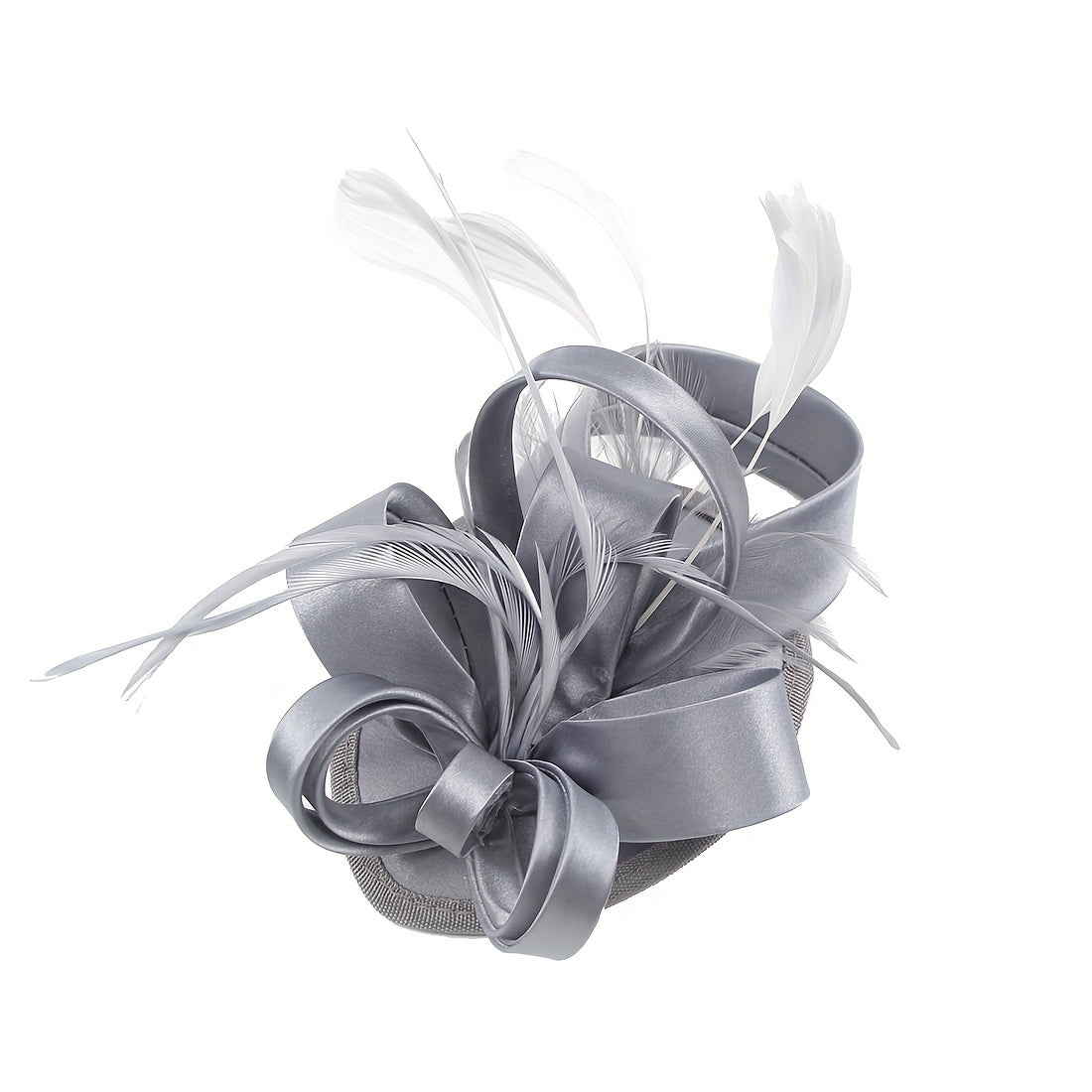 Women's Pillbox Fascinator Hat with Faux Feathers for Halloween and Derby Events