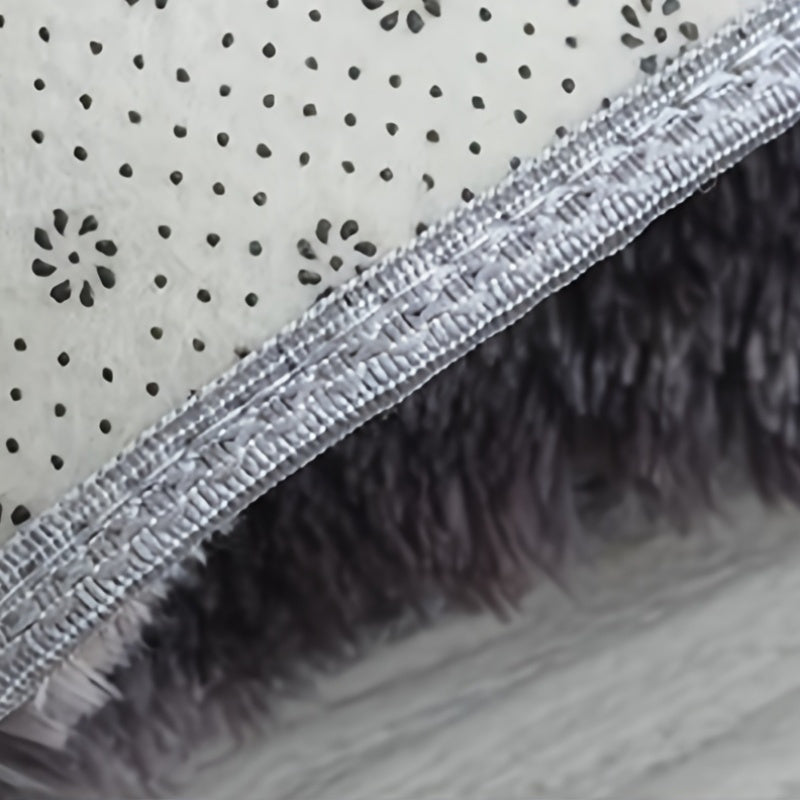 Овальный пушистый ковер с длинным ворсом, нескользящий, моющийся в машине, из полиэстера, толщиной 40 мм, для гостиной, спальни, ванной