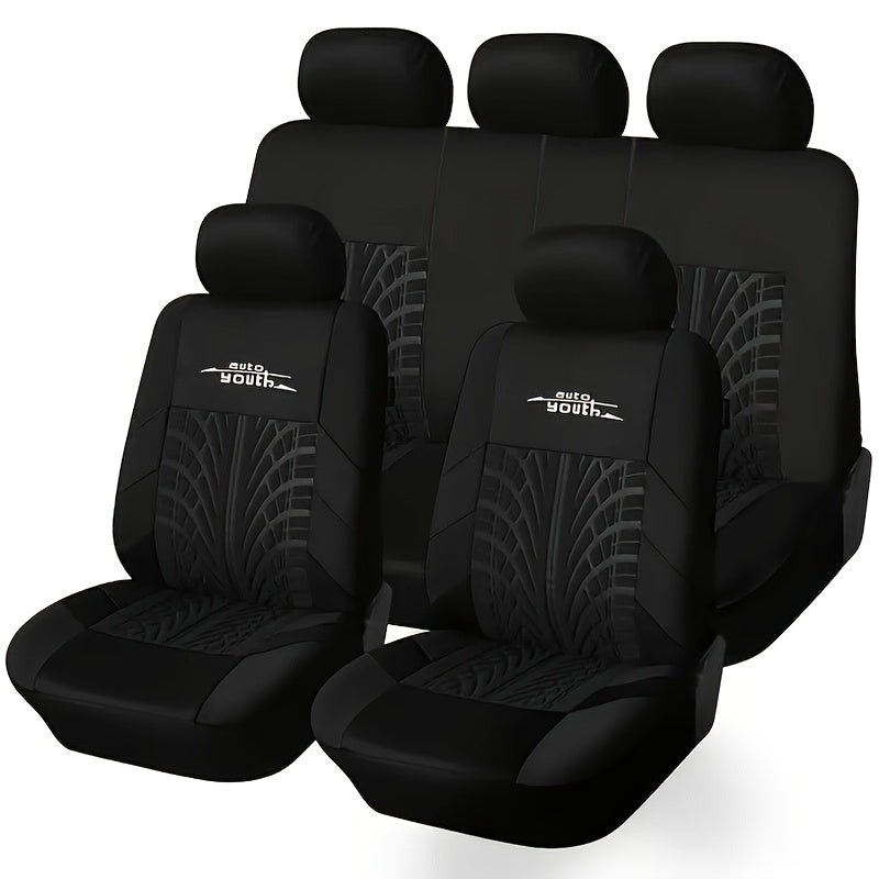 Universal 5-Seater Car Seat Cover Polyester Sponge Filled All-Season Hand Wash
