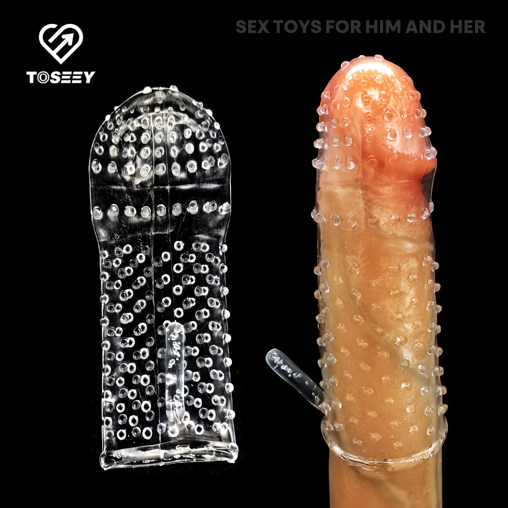 Men Qayta ishlatiladigan shaffof penis qopqog'i to'plami stimulyatsiya va kuchaytirish uchun